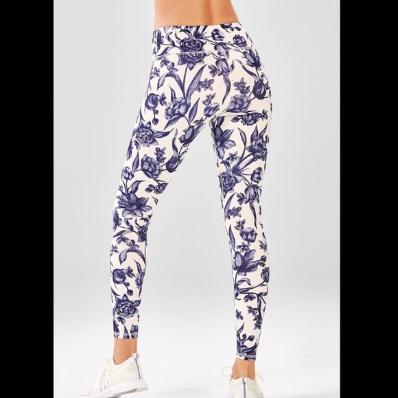 fabletics white floral leggings